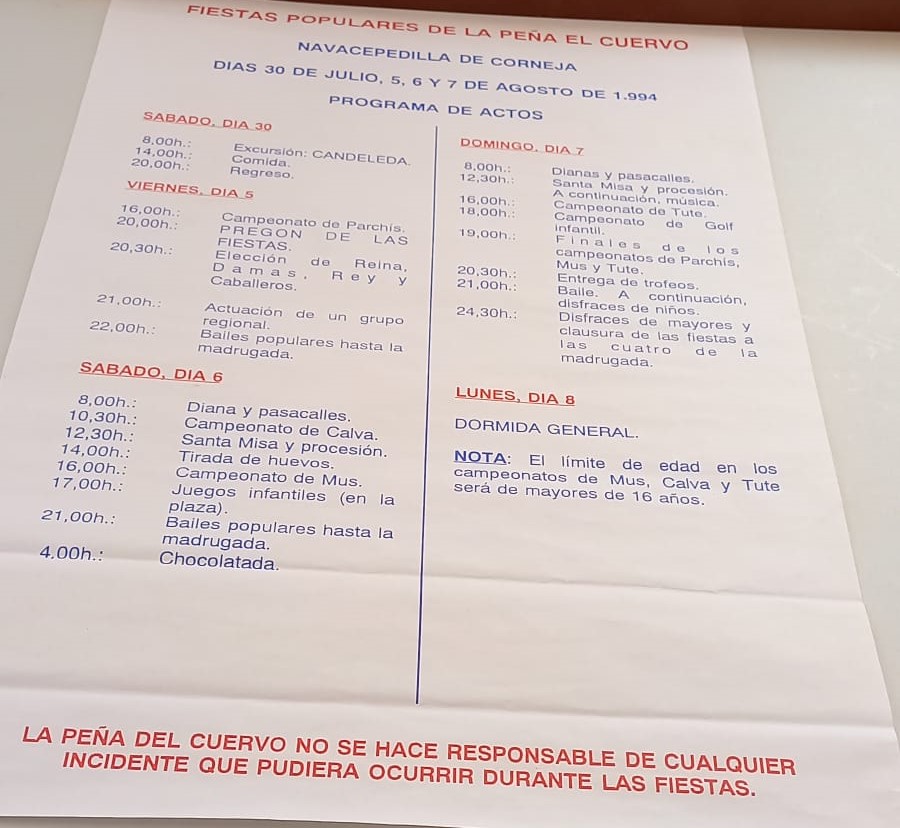 Cartel Fiestas 2018